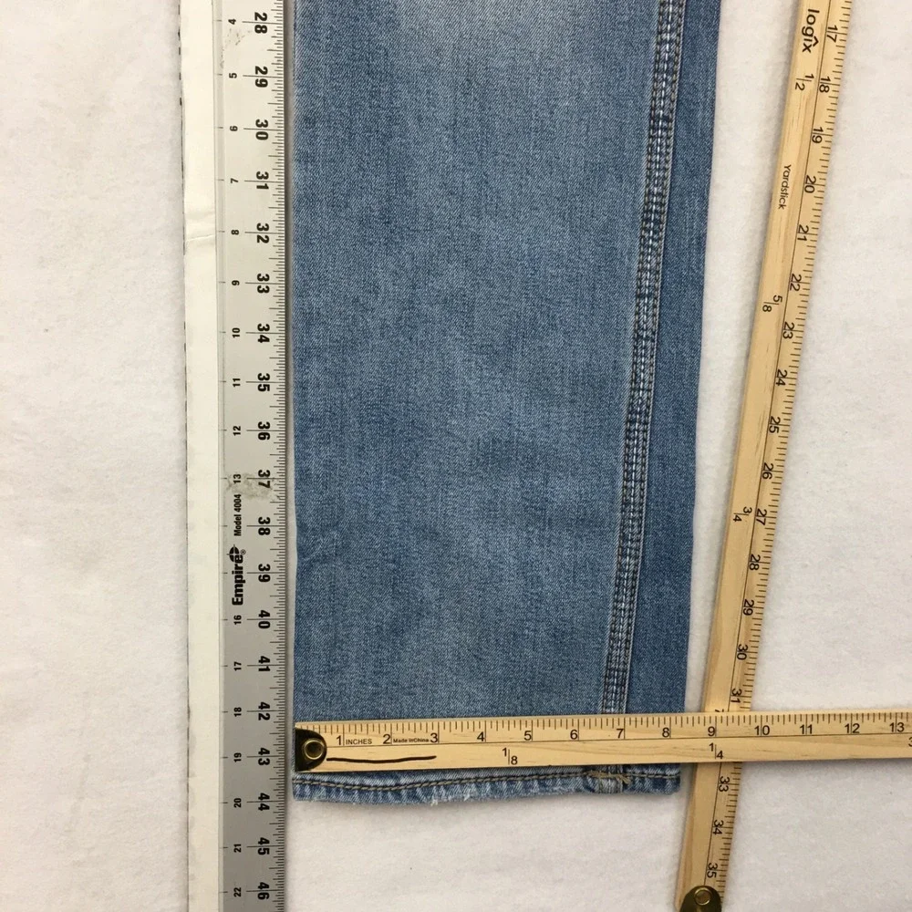 BKE Tyler Mens Light Wash Straight Leg Stretch Denim Jeans 32x34 Blue